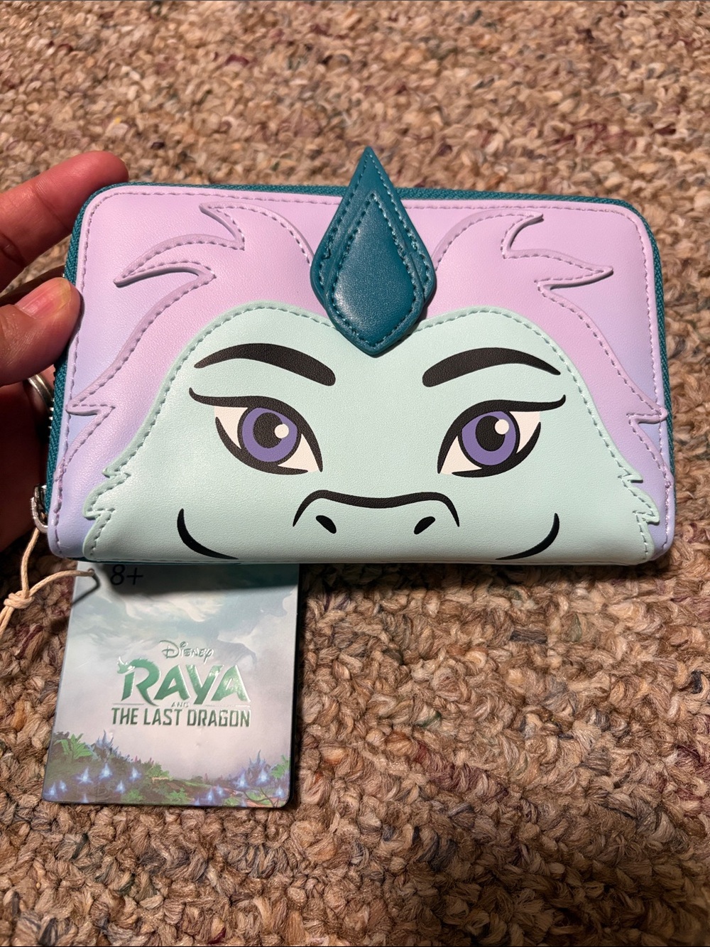Loungefly Disney Raya The Last Dragon Sisu Kids Zip Wallet - Purple & Mint